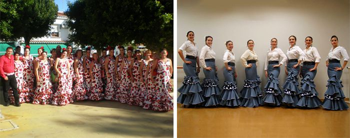 Grupos Flamencos, El Rocío, Trajes de Flamenca
