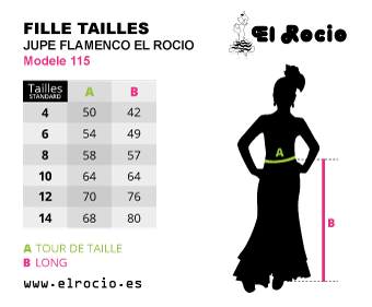 tailles jupe de flamenco 