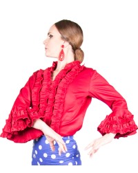 Blusas Flamencas <b>Color - Rojo, Talla - XS</b>