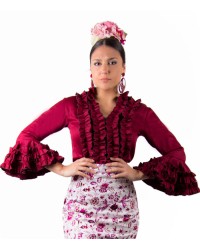 Blusas Flamencas <b>Color - Blanco N, Talla - XS</b>