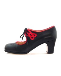 Zapatos Flamenco, Acorde Profesional <b>Color - B Negro/Rojo Piel 1, Talla - 35</b>