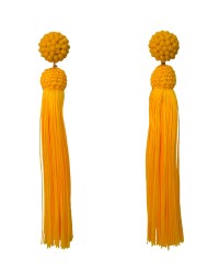 Pendientes de Flecos Flamencos <b>Color - Amarillo, Talla - Unico</b>