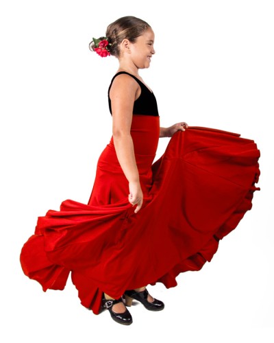 Falda Flamenca Niña Candela negro o rojo