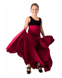 Falda de flamenco 8 godet niña <b>Color - Bourdeos, Talla - 6</b>