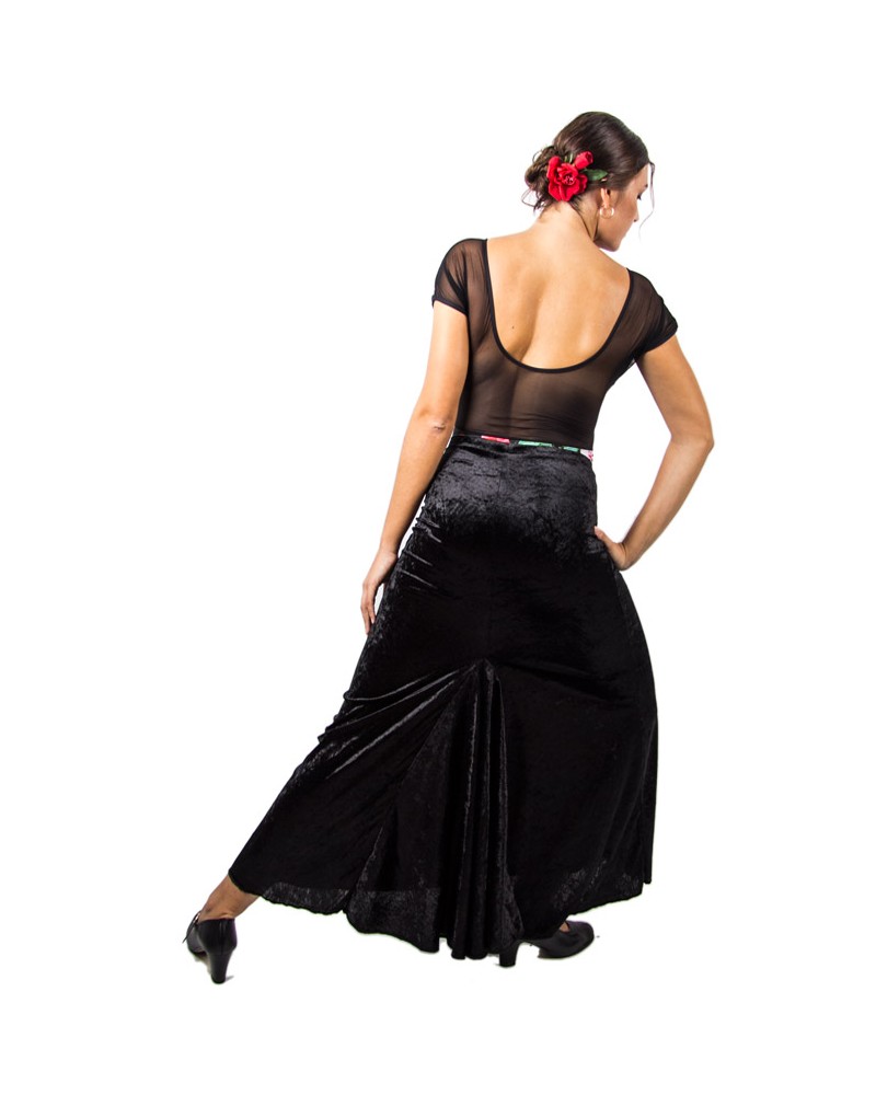 falda flamenco terciopelo