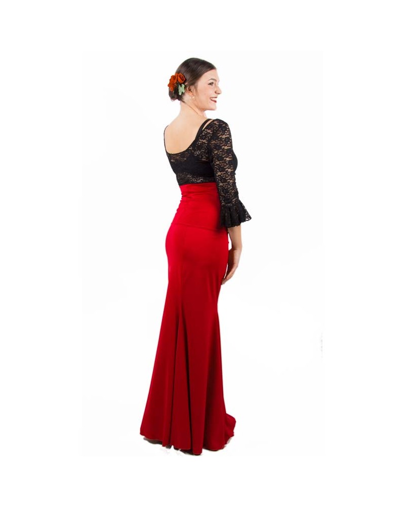 falda de flamenco roja