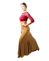 Falda Flamenca de Baile <b>Color - Mostaza, Talla - 38</b>