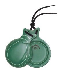 Castañuela vidrio verde veteado <b>Color - Verde, Talla - Nº5</b>