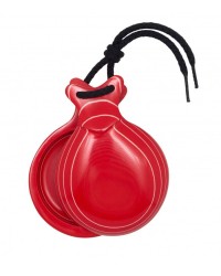 Castañuelas Profesionales vidrio rojo veteado <b>Color - Rojo, Talla - Nº5</b>