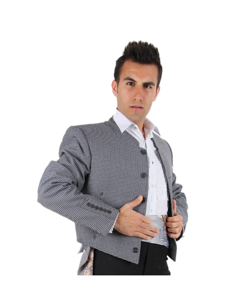 Chaqueta campera de cuadros azules
