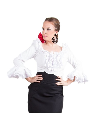 Blusa flamenca licra c/m sra.