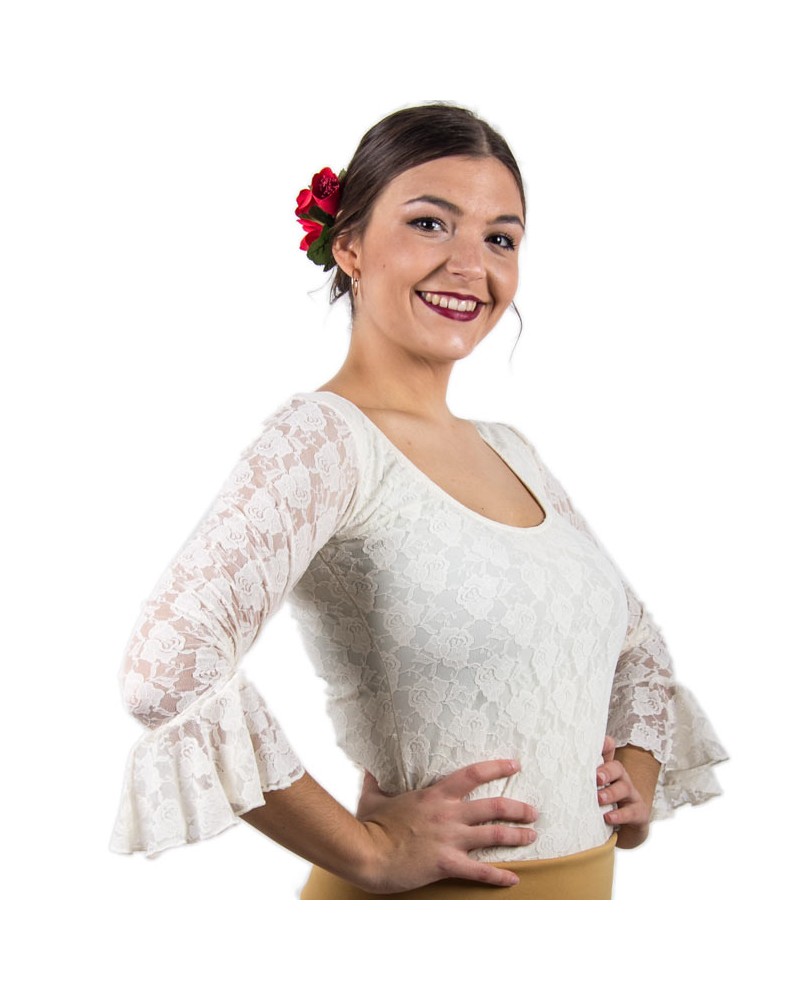 Top de encaje flamenco