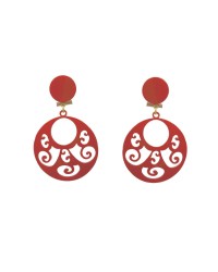 Pendientes de Niña Calados <b>Color - Coral, Talla - M</b>