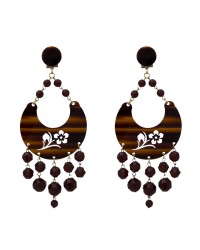 Pendientes Grandes de Flamenca <b>Color - Carey, Talla - G</b>