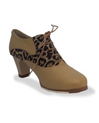 Zapato Flamenco Abotinado Profesional - Raices <b>Color - Camel, Talla - 33</b>