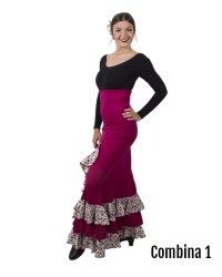 Faldas De Baile Flamenco Estrella <b>Color - Combina 1, Talla - XS</b>