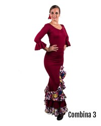 Faldas De Baile Flamenco Estrella <b>Color - Combina 3, Talla - XS</b>