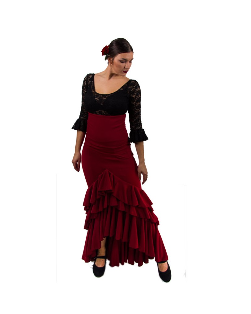 colateral Ocupar Personal Falda de baile flamenco del 2020 modelo taconeo - El Rocio moda flamenca