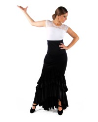  Vestidos de baile de salón para mujer, falda flamenca