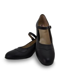 Zapatos de baile flamenco de piel <b>Color - Negro, Talla - 38</b>