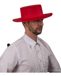 Sombrero Cordobés Fieltro <b>Color - Rojo, Talla - 8</b>