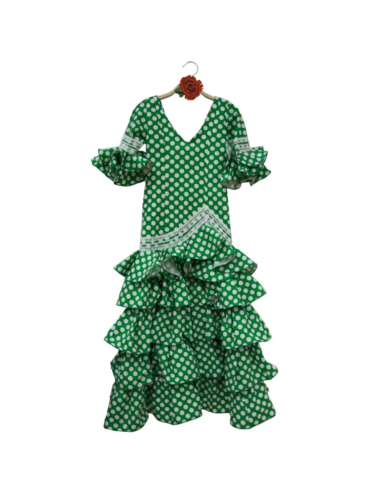 Vestido de Flamenca para Niña, Talla 8
