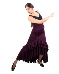 Falda de baile Flamenco Taconeo <b>Color - Negro, Talla - XS</b>