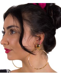 Pendientes de Flamenca de Metal <b>Color - Oro, Talla - G</b>