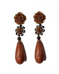 Pendientes de flamenca, Modelo Bellota <b>Color - Maquillaje, Talla - G</b>