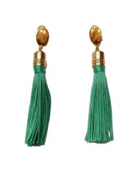 Pendientes Flamencos de Flecos <b>Color - Verde/agua, Talla - G</b>