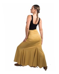 Falda Flamenca Sacromonte Cintura Alta <b>Color - Mostaza, Talla - XS</b>