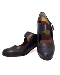 Zapatos Flamencos de piel semiprofesionales <b>Color - Negro, Talla - 36</b>