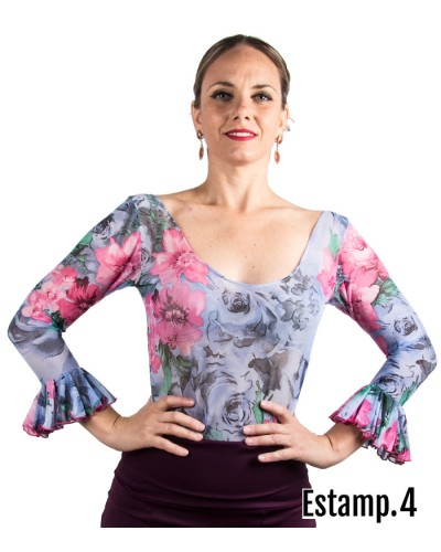 top estampado flamenco