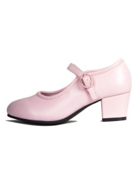 Zapatos de Flamenco Piel Sintética <b>Color - Rosa, Talla - 18</b>