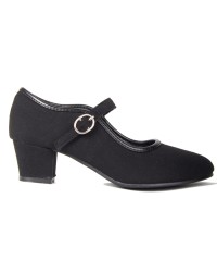 Zapatos de Flamenca de Loneta <b>Color - Negro, Talla - 16</b>