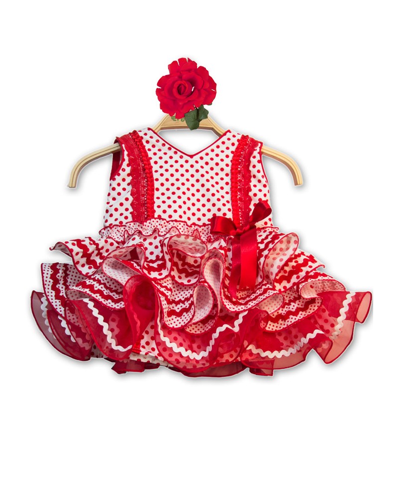 Vestido de Flamenco para Niña, Talla 0
