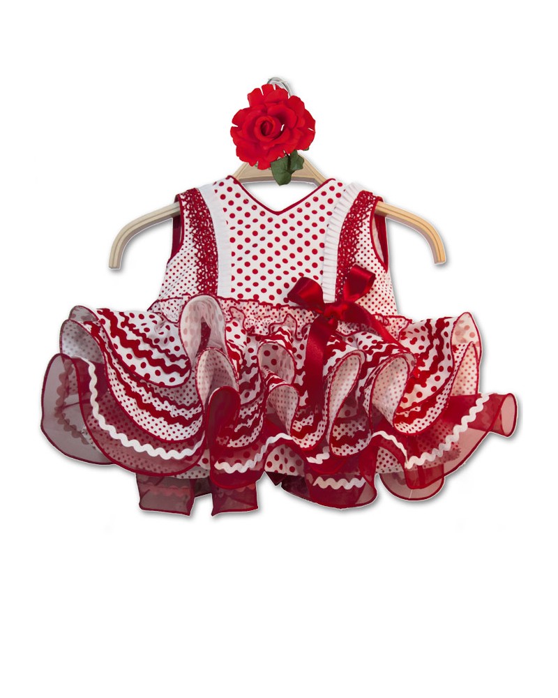 Vestidito de flamenca para Niñas, Talla 0 - 6 meses