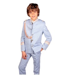 Traje de primera Comunión de Niño en Lino - Almirante <b>Color - Azul Marino, Talla - 1</b>