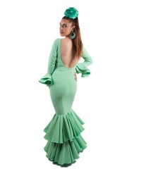 Vestido Flamenco Liso <b>Color - Verde Agua, Talla - 34</b>