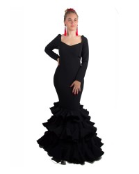 Vestido de Flamenca con mangas farol <b>Color - Negro, Talla - 42</b>