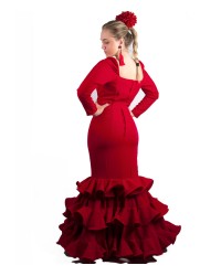 Vestido de Flamenca con mangas farol <b>Color - Rojo, Talla - 42</b>