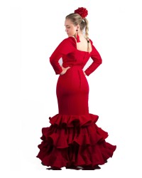 Vestido de Flamenca con mangas farol <b>Color - Rojo, Talla - 36</b>