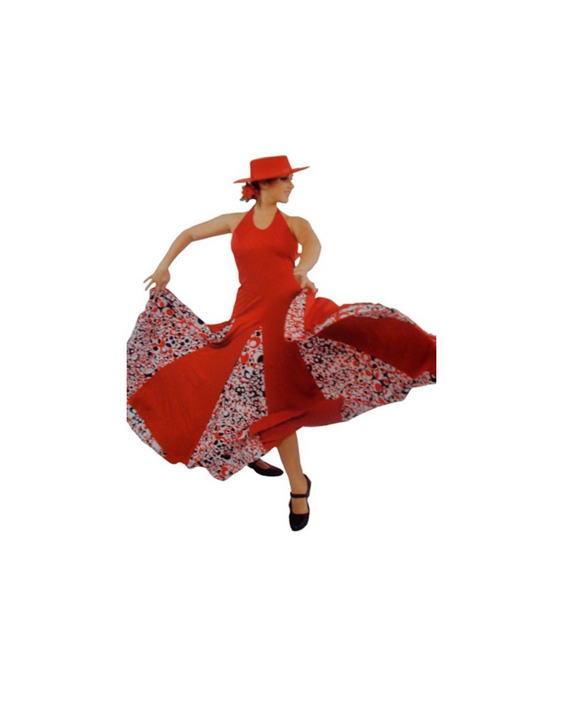 frío Aplicar verano Vestido de baile flamenco o vestido de ensayo de ensayo con godets