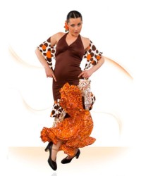 Vestido baile flamenco E4454 <b>Color - Foto, Talla - 38</b>