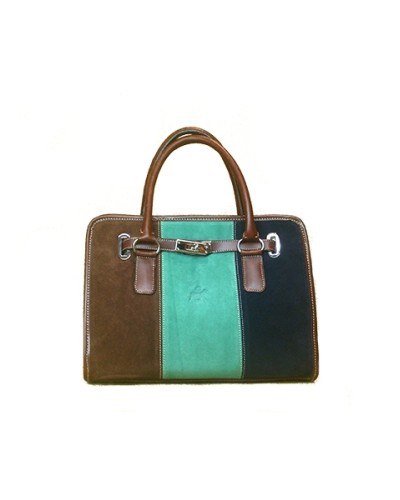 Bolso Tricolor Satchel Piel - Serraje