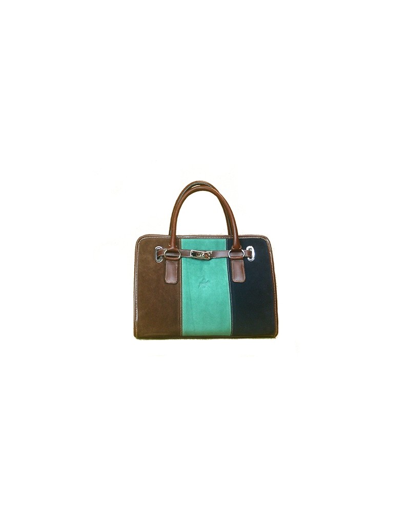 Bolso Tricolor Satchel Piel - Serraje