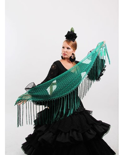 Mantón Flamenco de Plumeti cardenal