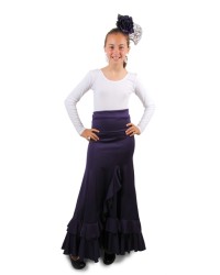 Faldas de Ensayo Niñas, Modelo Salon <b>Color - Morado, Talla - 6</b>