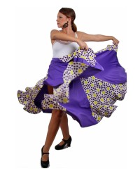 Falda Flamenca mod. EF024 sra (punto-crespon) <b>Color - Foto, Talla - 38</b>