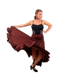 Faldas de Flamenca EF185 <b>Color - Marrón, Talla - 38</b>